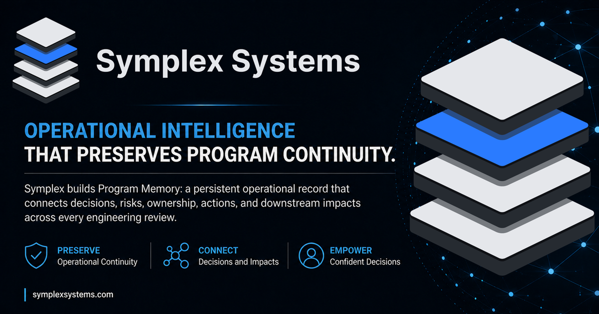 Symplex Bundle Symplex Systems: Program Memory for Engineering Programs